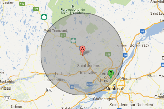 Villes desservies
